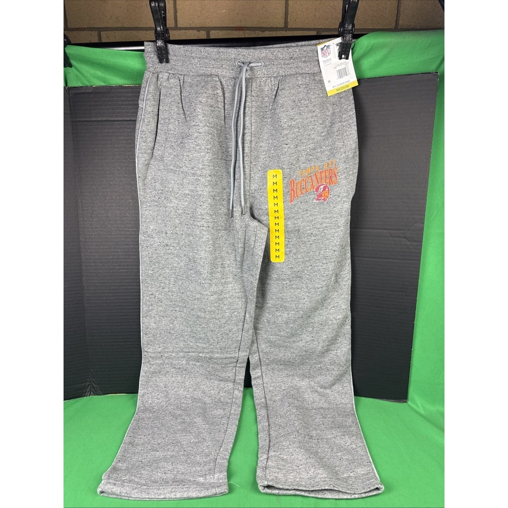 NFL Team Apparel Tampa Bay Buccaneers Unisex Fleece Pants Gray Medium